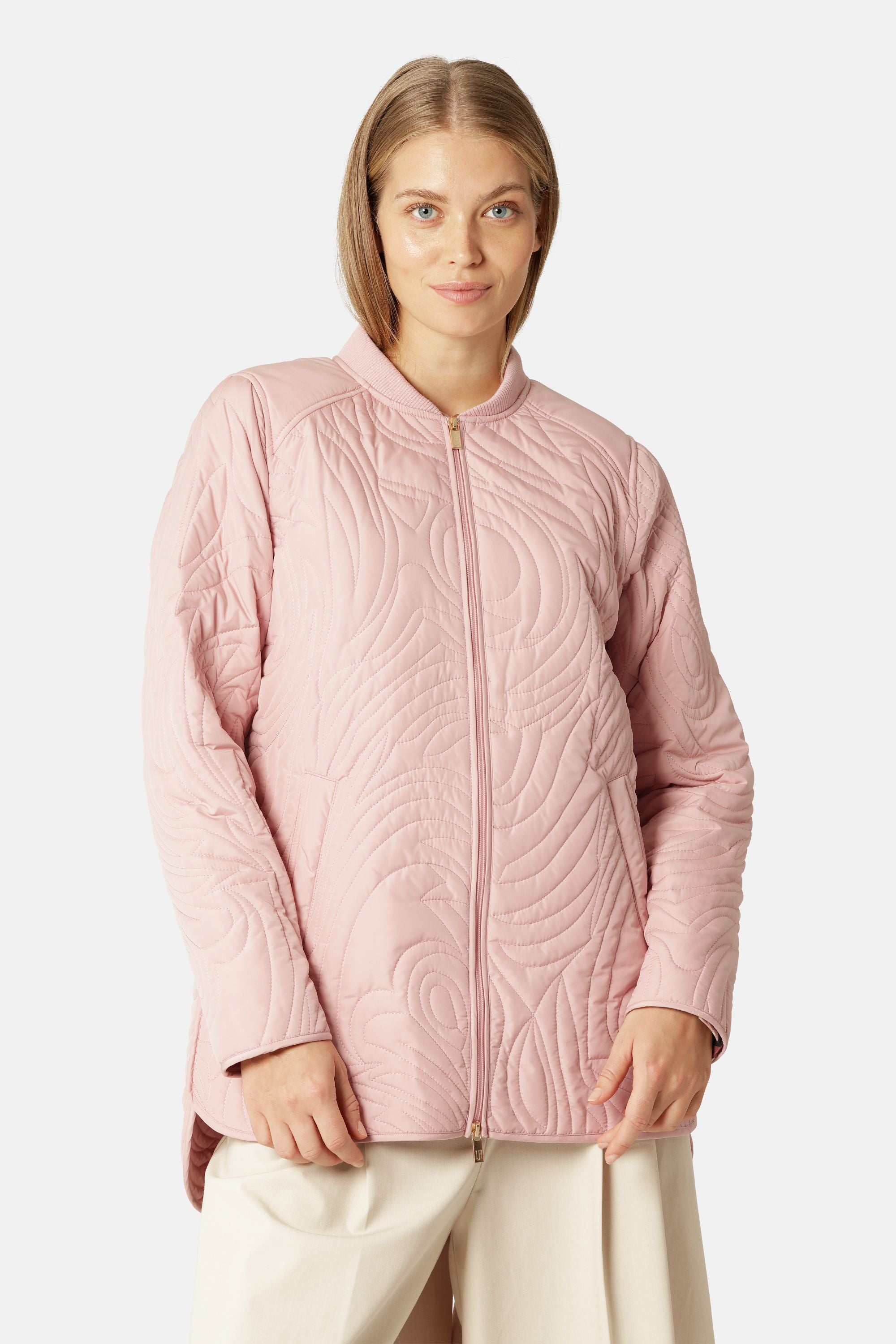 Kort Quiltad Jacka - Peachskin